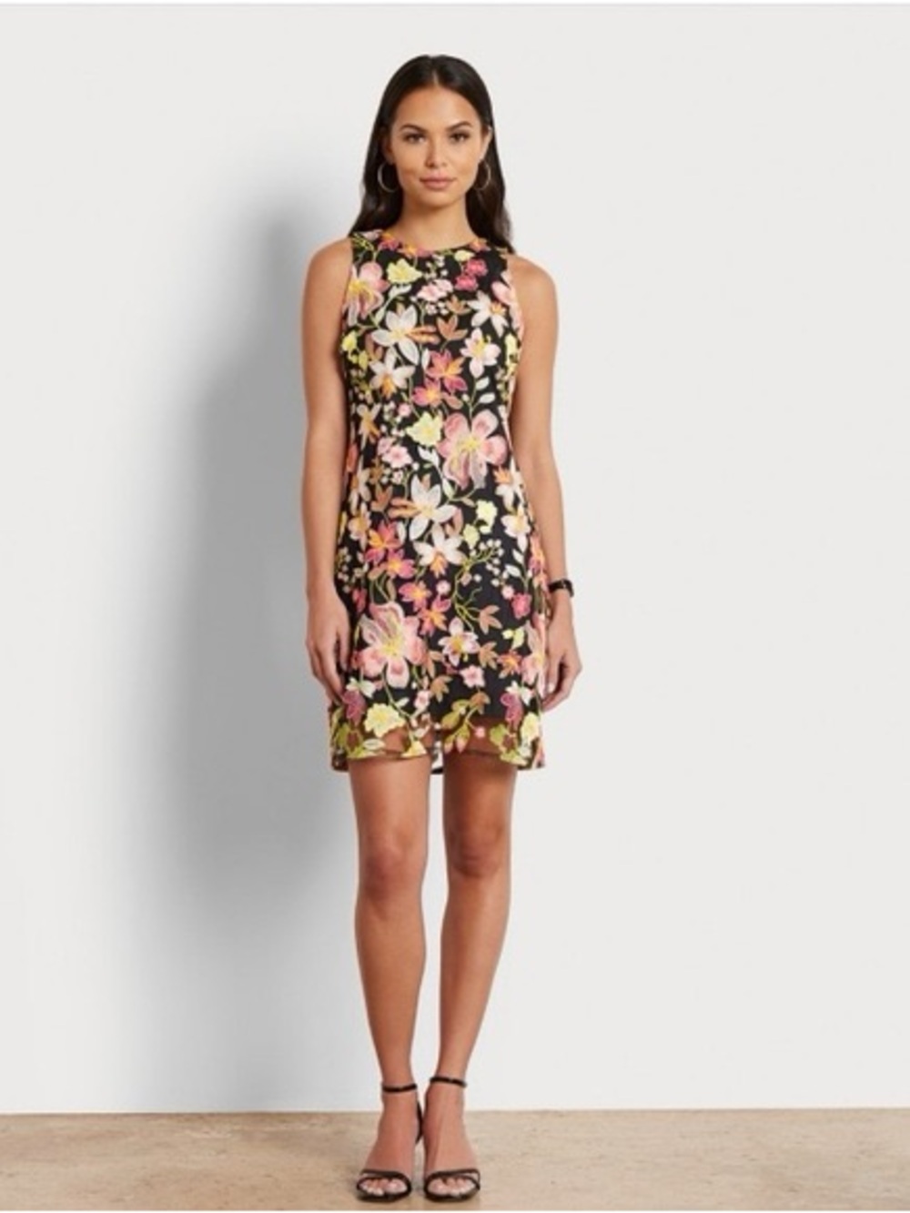 Sam Edelman Black Floral Embroidered Mini Dress NWT Size 8